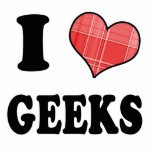 I Love (Plaid Heart) Geeks Cut Out
