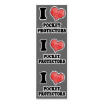 I Love (Plaid Heart) Pocket Protectors Bookmark business cards