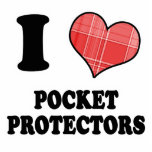 I Love (Plaid Heart) Pocket Protectors Cut Out