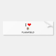 I Love PLAINFIELD Illinois Bumper Sticker
