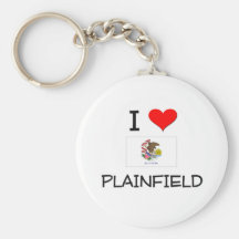 I Love PLAINFIELD Illinois Key Chains