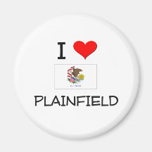I Love PLAINFIELD Illinois Magnets