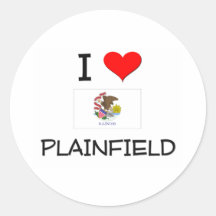I Love PLAINFIELD Illinois Stickers