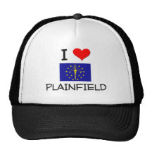 I Love PLAINFIELD Indiana Trucker Hats