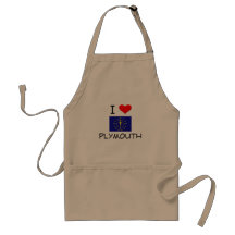 I Love PLYMOUTH Indiana Apron