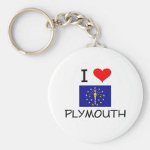 I Love PLYMOUTH Indiana Keychains