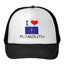 I Love PLYMOUTH Indiana Mesh Hats