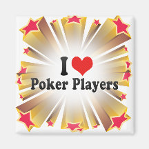 I Love Poker Players Refrigerator Magnets