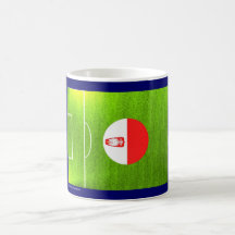 I Love Poland football soccer flag mug