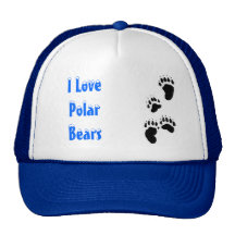 I LOVE POLAR BEARS HATS