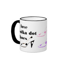 I Love Polka Dot High Heel Shoes Coffee Mugs