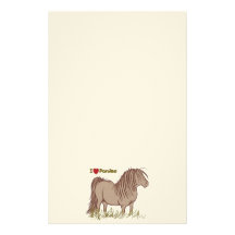 I Love Ponies Personalized Stationery