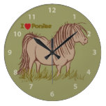 I Love Ponies Wallclock