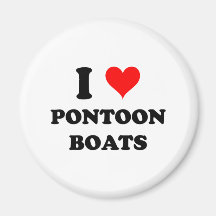 I Love Pontoon Boats Fridge Magnets