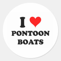 I Love Pontoon Boats Stickers