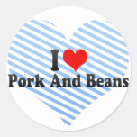 I Love Pork And Beans Stickers
