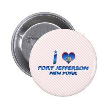 I love Port Jefferson, New York Pinback Button