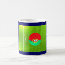 I Love Portugal football soccer flag mug