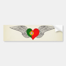 I Love Portugal -wings Bumper Stickers