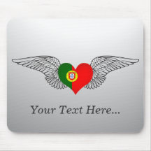 I Love Portugal -wings Mousepad