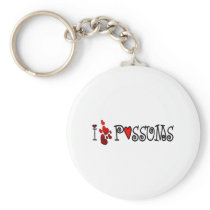 I Love Possums Hearts Keychains