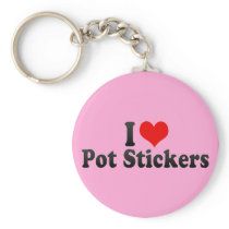 I Love Pot Stickers Key Chain