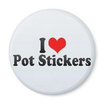 I Love Pot Stickers Fridge Magnets
