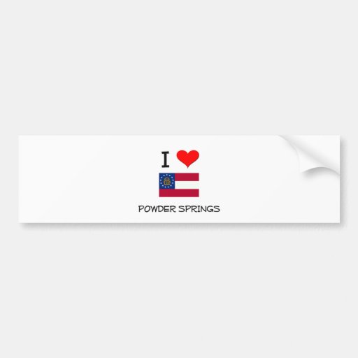 I Love POWDER SPRINGS Georgia Bumper Sticker