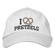 I Love Pretzels Embroidered Cap Embroidered Baseball Caps