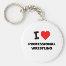 I Love Professional Wrestling Key Chains