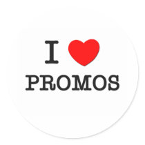 I Love Promos Round Sticker