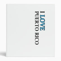 I Love Puerto Rico Design Binders