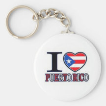I Love Puerto Rico Keychains