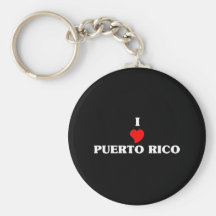I Love Puerto Rico Keychains