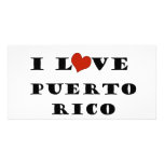 I Love  Puerto Rico Photo Card Template