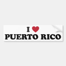 I Love Puetro Rico Bumper Stickers