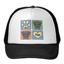 I Love Pugs Trucker Hat