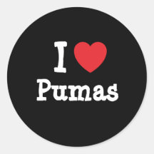 I love Pumas heart custom personalized Sticker
