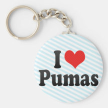 I Love Pumas Keychain
