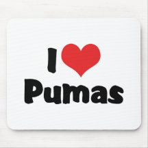 I Love Pumas Mouse Pad