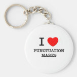 I Love Punctuation Marks Keychains