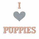 I LOVE PUPPIES EMBROIDERED HOODIE