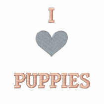 I LOVE PUPPIES - GREAT GIFT IDEA! EMBROIDERED POLO SHIRT