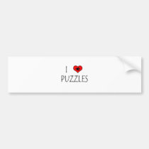I Love Puzzles bumper stickers