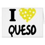 I love queso icon greeting card