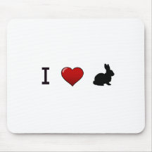 "I Love Rabbits" Mouse Pad