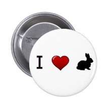 "I Love Rabbits" Pin