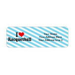 I Love Racquetball Custom Return Address Label