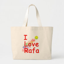 I Love Rafa Tennis Design Canvas Bag