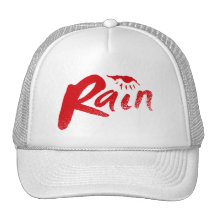 I Love Rain Mesh Hat